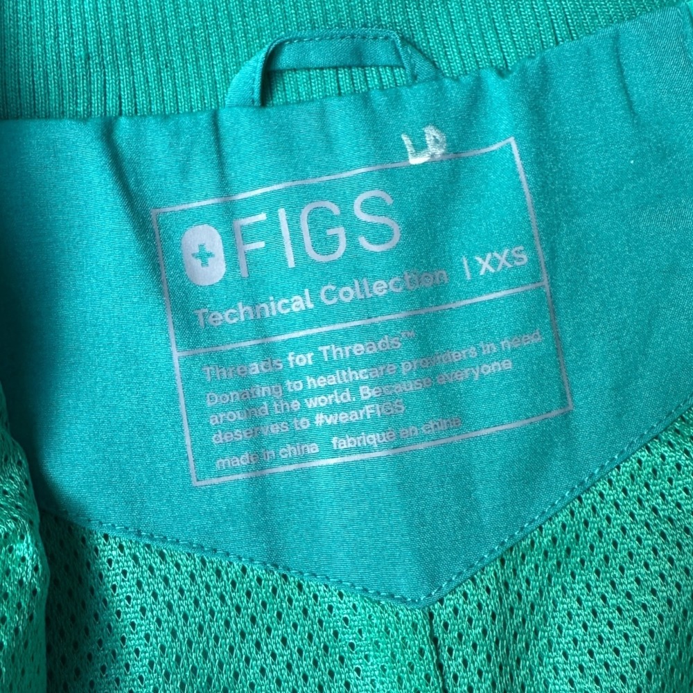 Figs Teal Technical Collection Track Jacket Full … - image 3